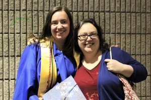 TAF Career Program Manager Sarah Wilkes and graduate Allison McIntyre.