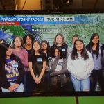 TAF@Saghalie 7th-grade girls on green screen at KIRO 7